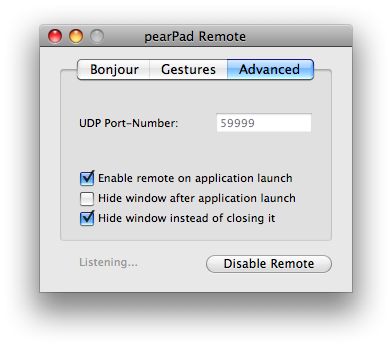 advanced settings